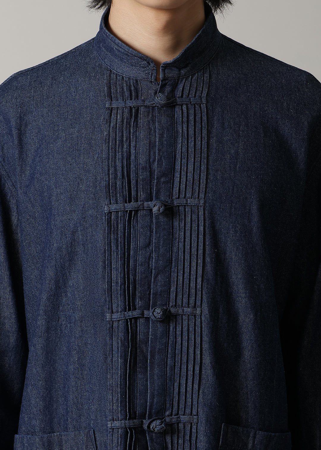 Xing Pintuck China Shirt Denim