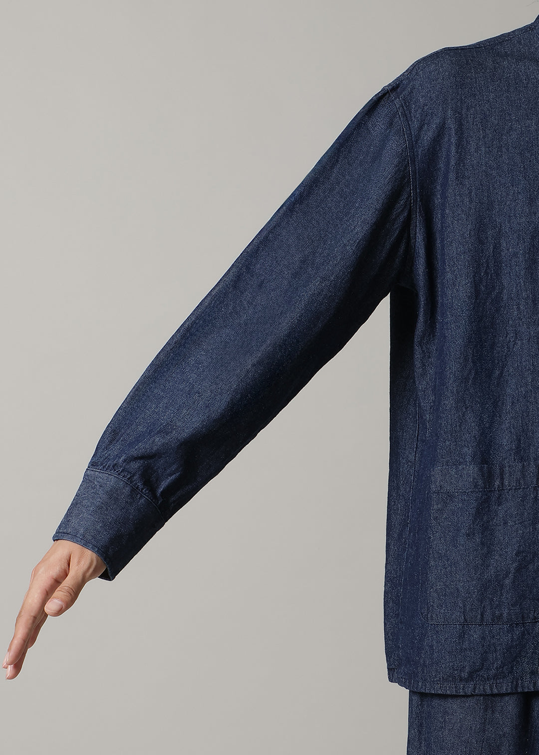 Xing Pintuck China Shirt Denim