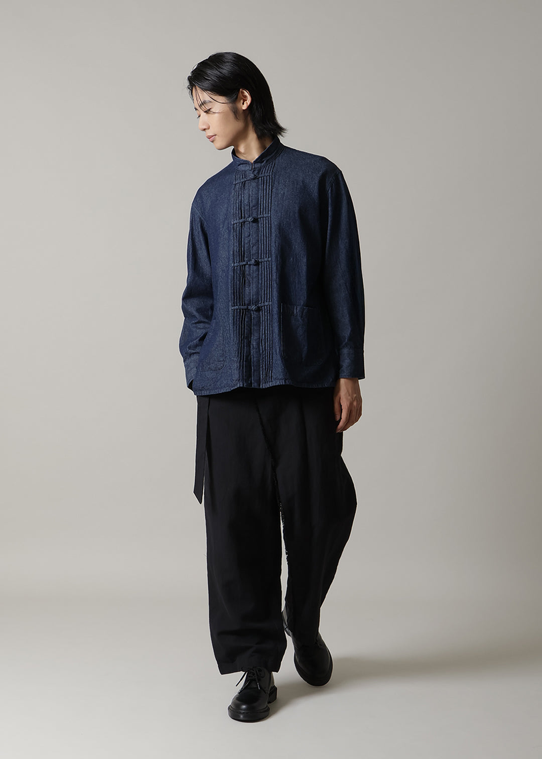 Xing Pintuck China Shirt Denim
