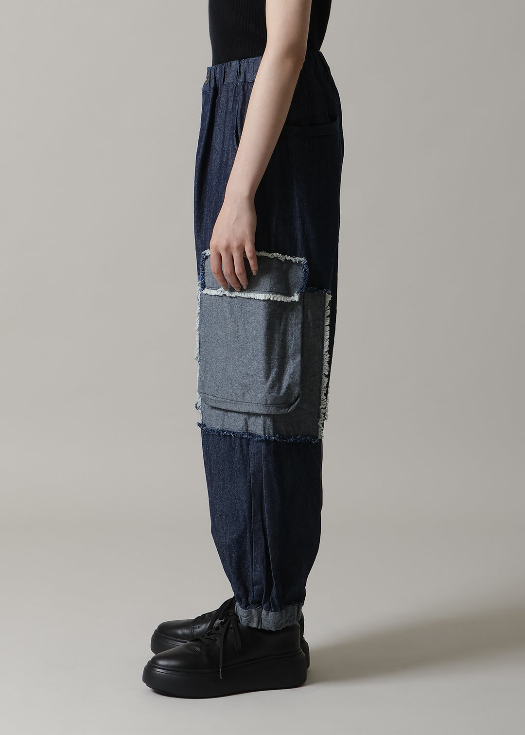 Play Patchwork Pocket Pants Denim