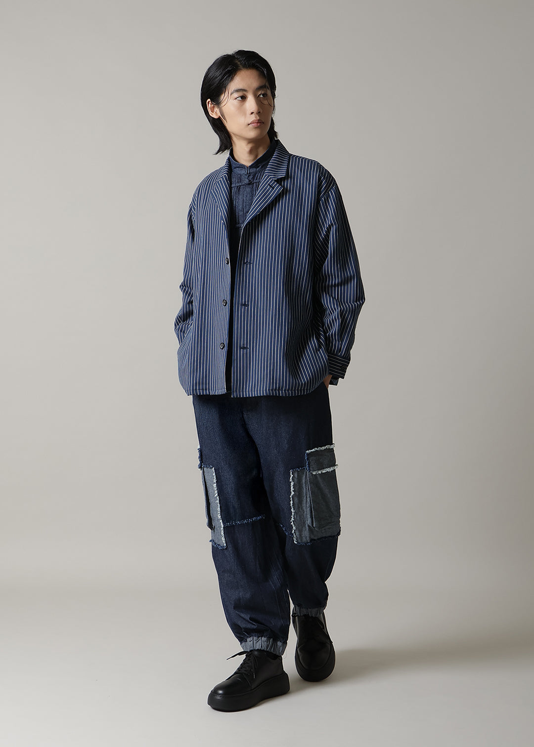 Play Patchwork Pocket Pants Denim