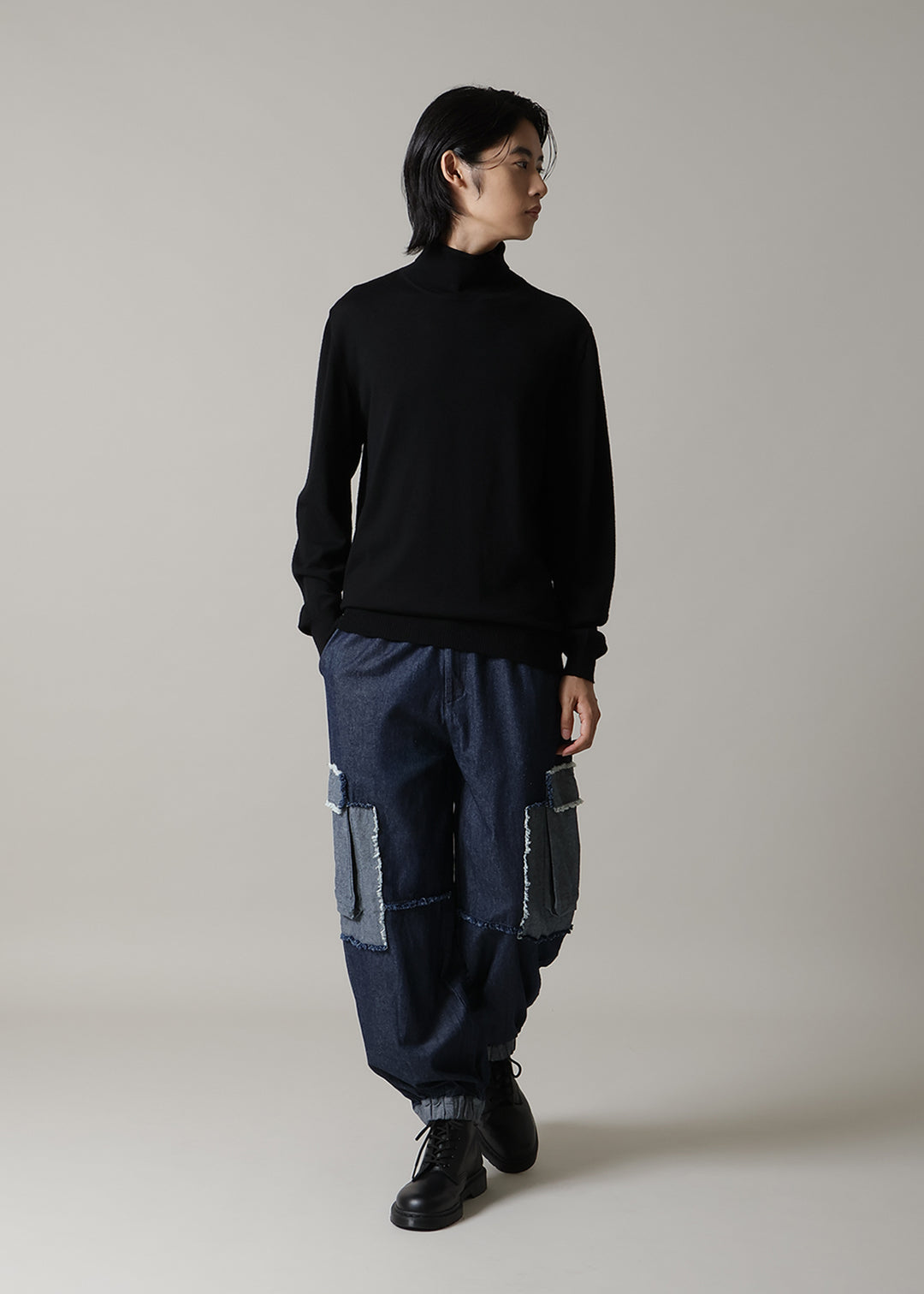 Play Patchwork Pocket Pants Denim