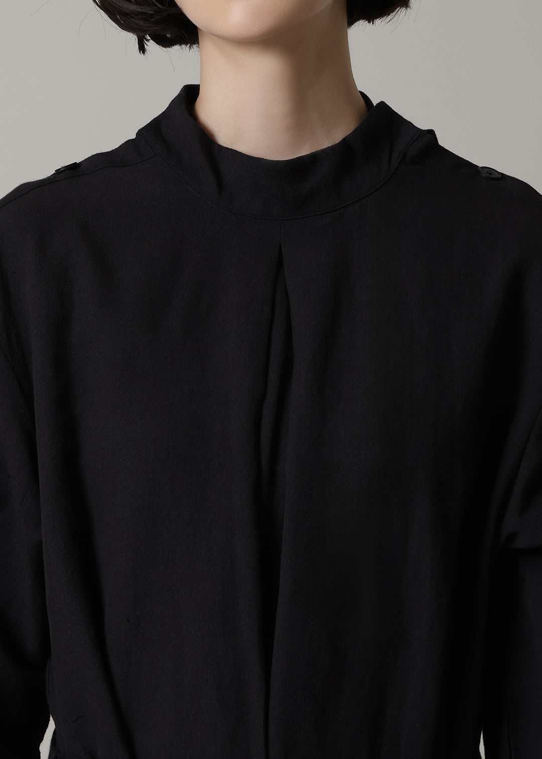 Xing Side Button OP Linen Khadi