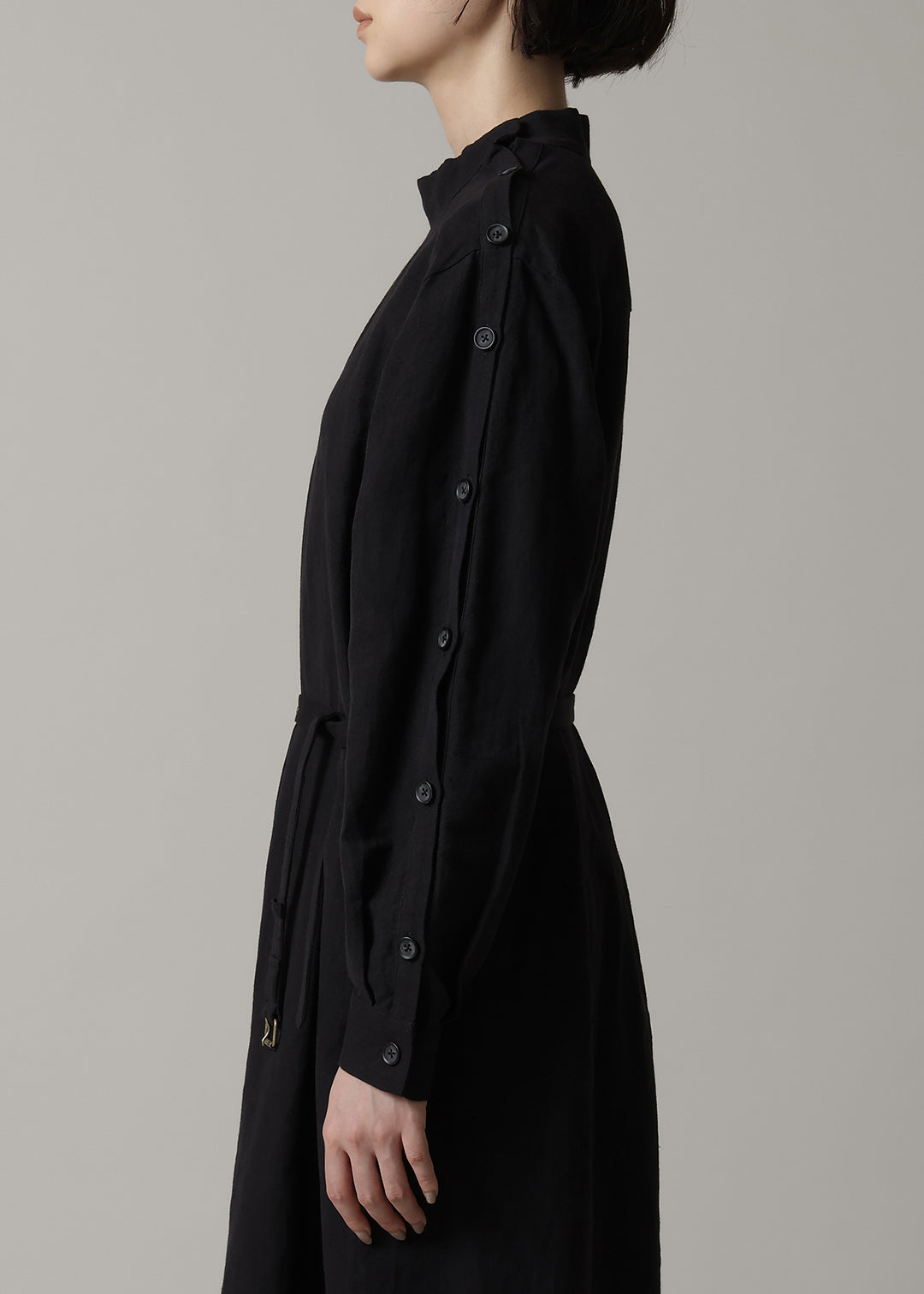 Xing Side Button OP Linen Khadi