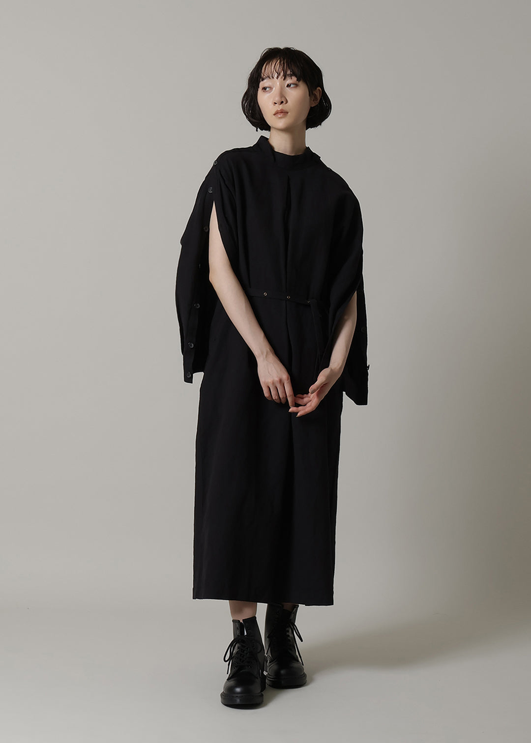 Xing Side Button OP Linen Khadi