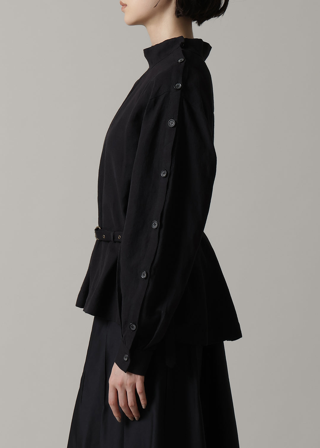 Xing Side Button Tunic Linen Khadi