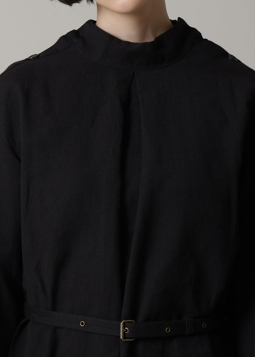 Xing Side Button Tunic Linen Khadi