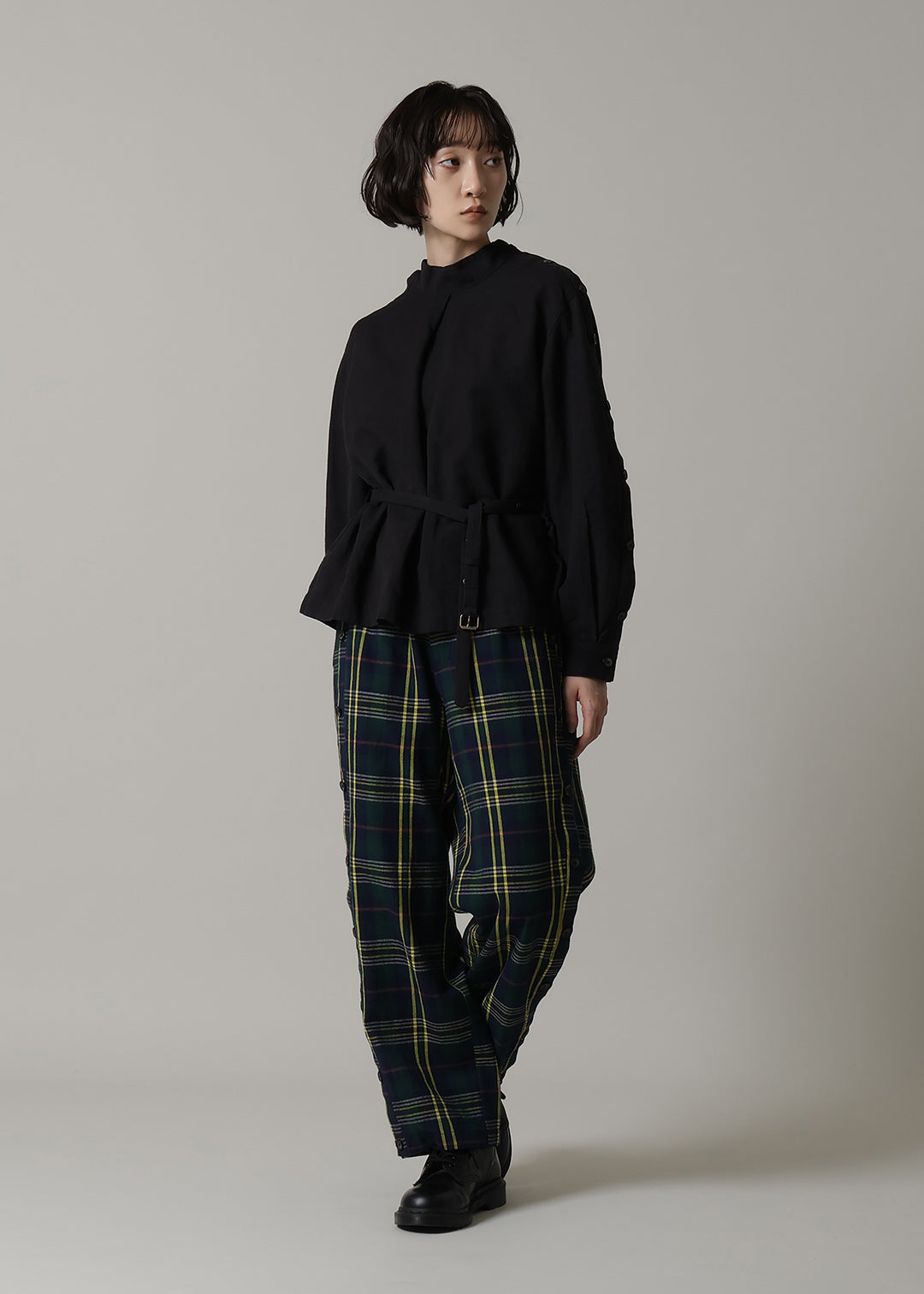 Xing Side Button Tunic Linen Khadi