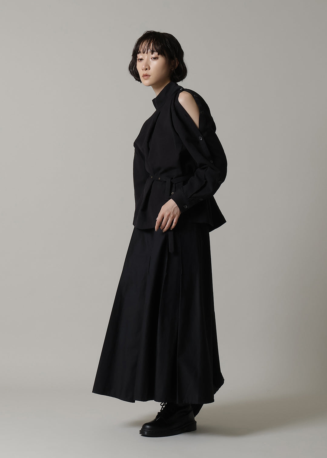 Xing Side Button Tunic Linen Khadi