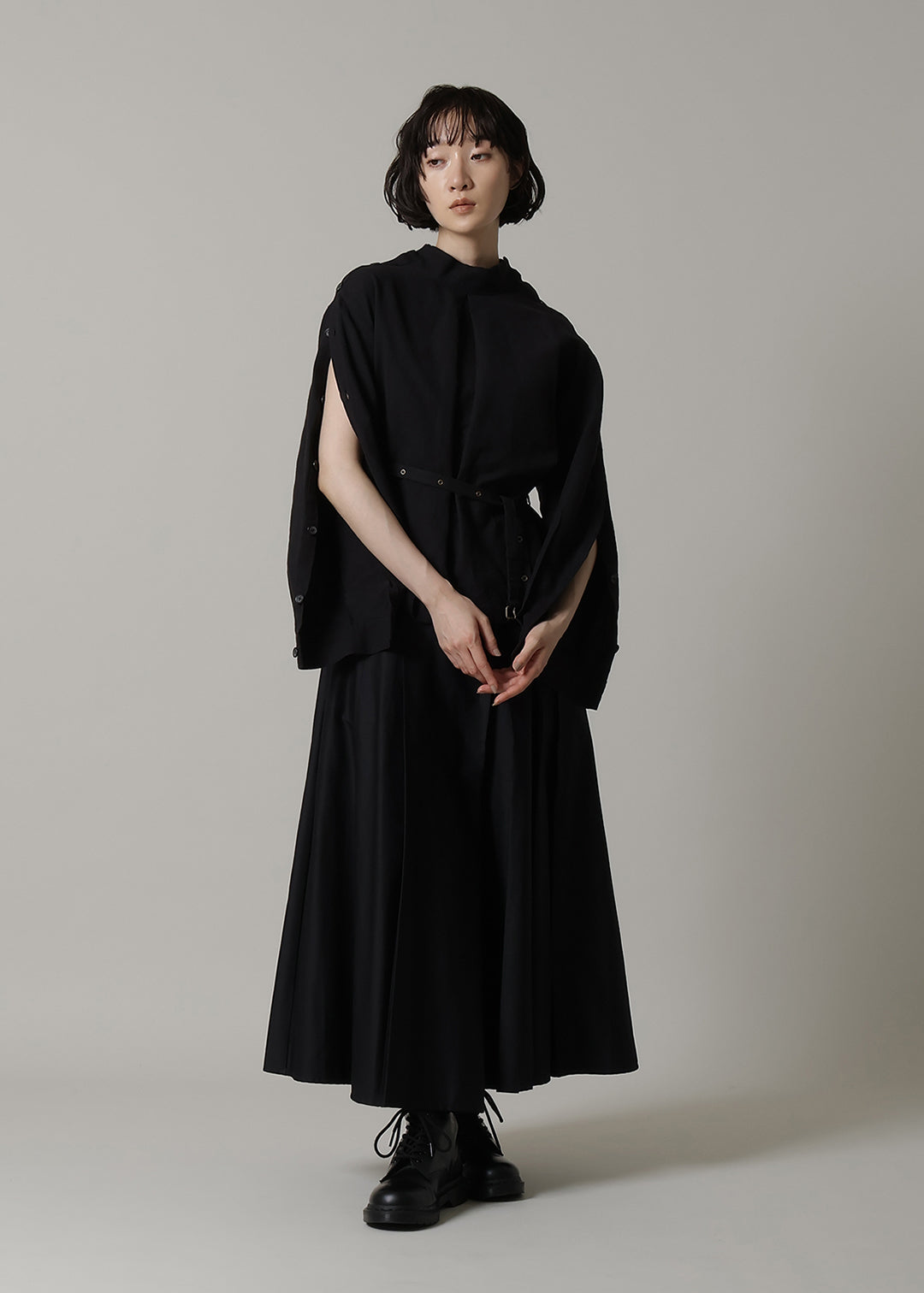 Xing Side Button Tunic Linen Khadi