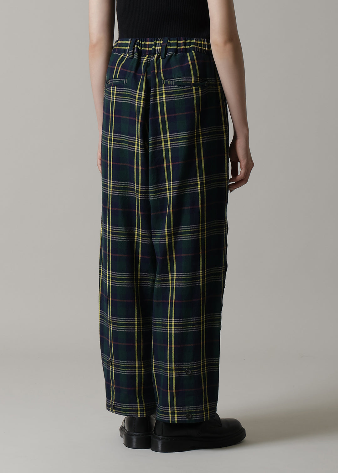 Xing Side Button Pants 56dt check