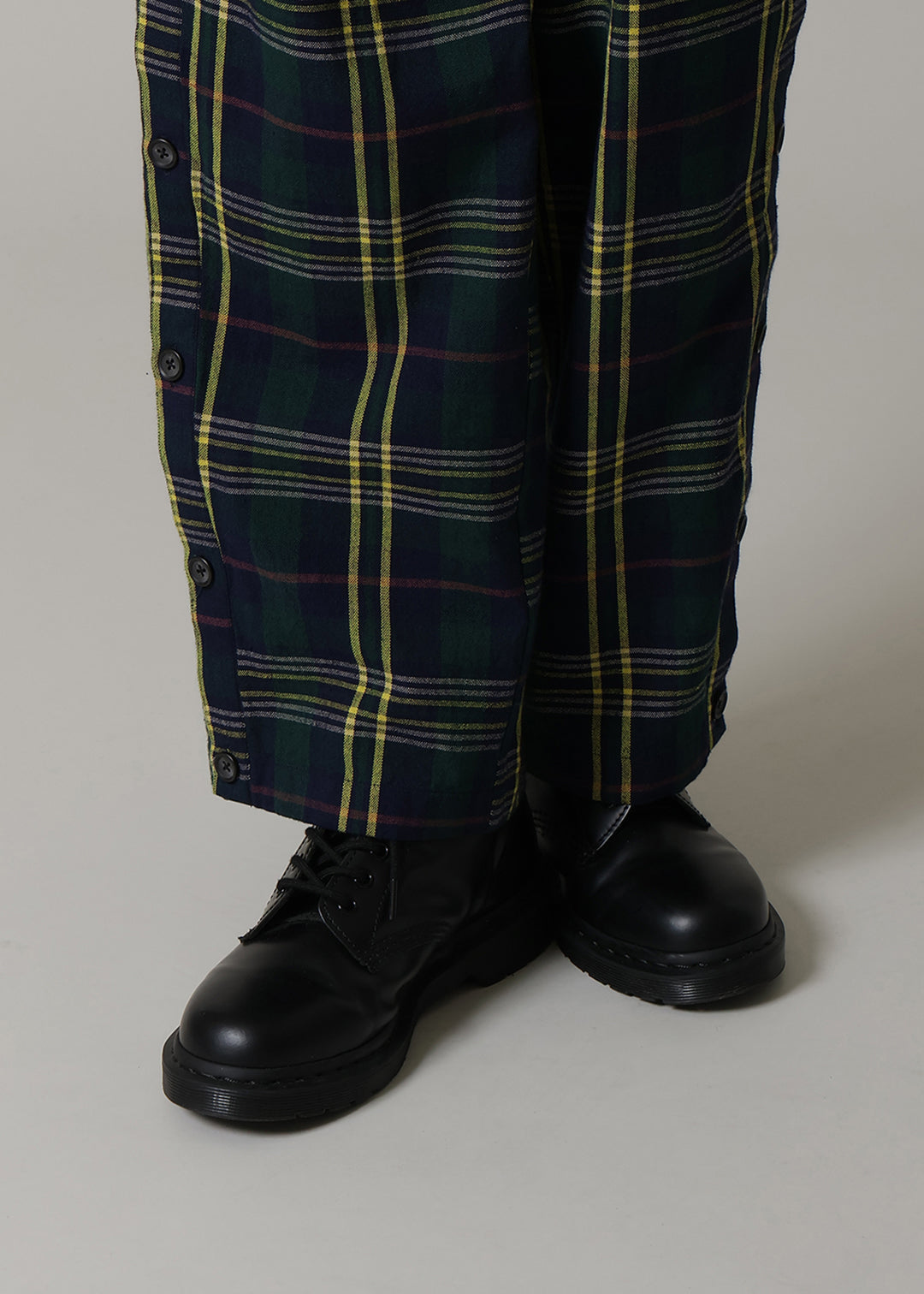 Xing Side Button Pants 56dt check