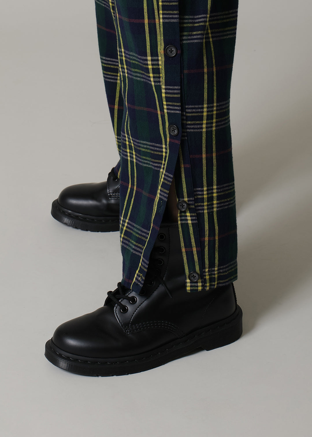 Xing Side Button Pants 56dt check