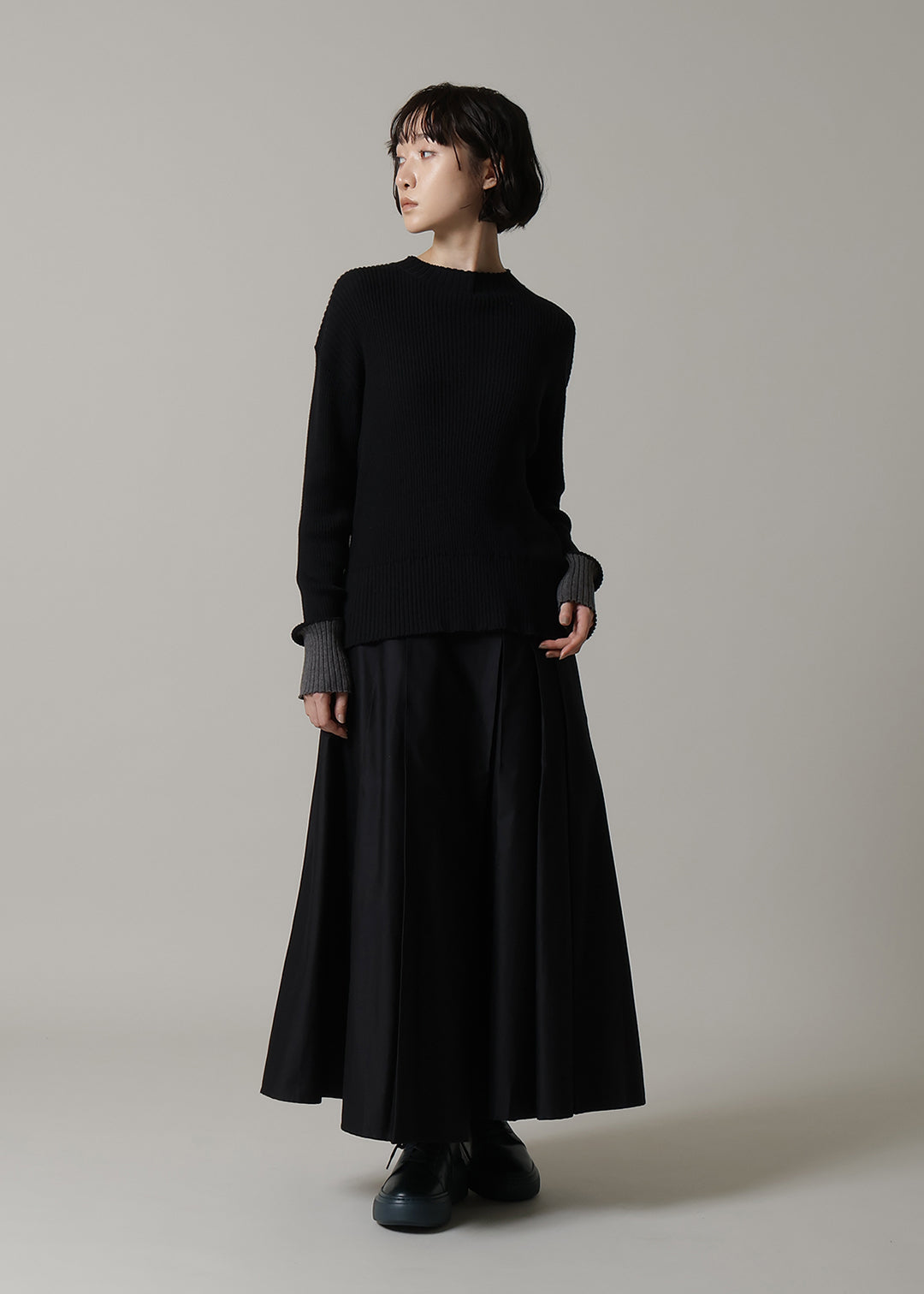 Kaname Uneven Pleat SK Cotton Chino