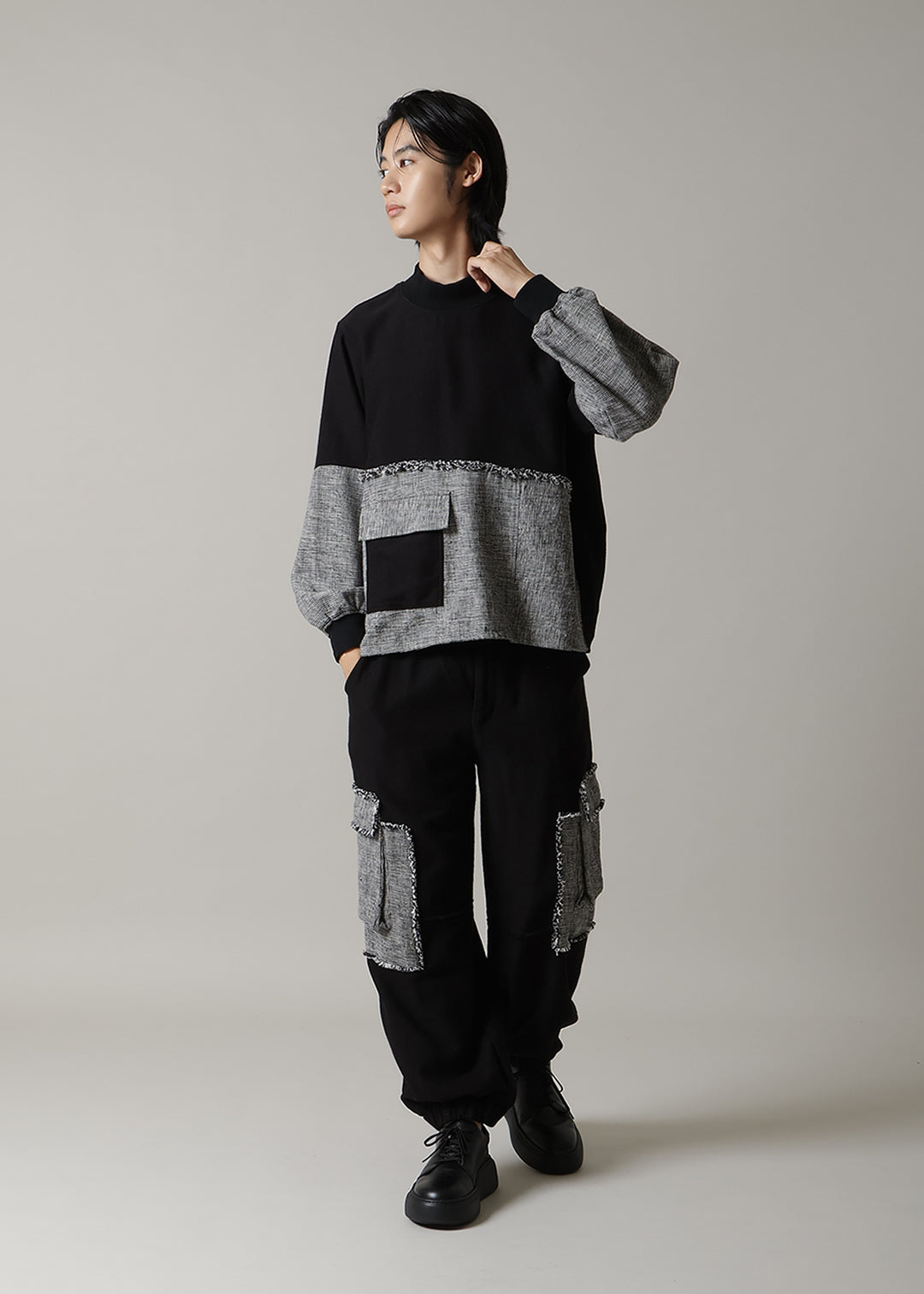 Play Patchwork Pullover Khadi