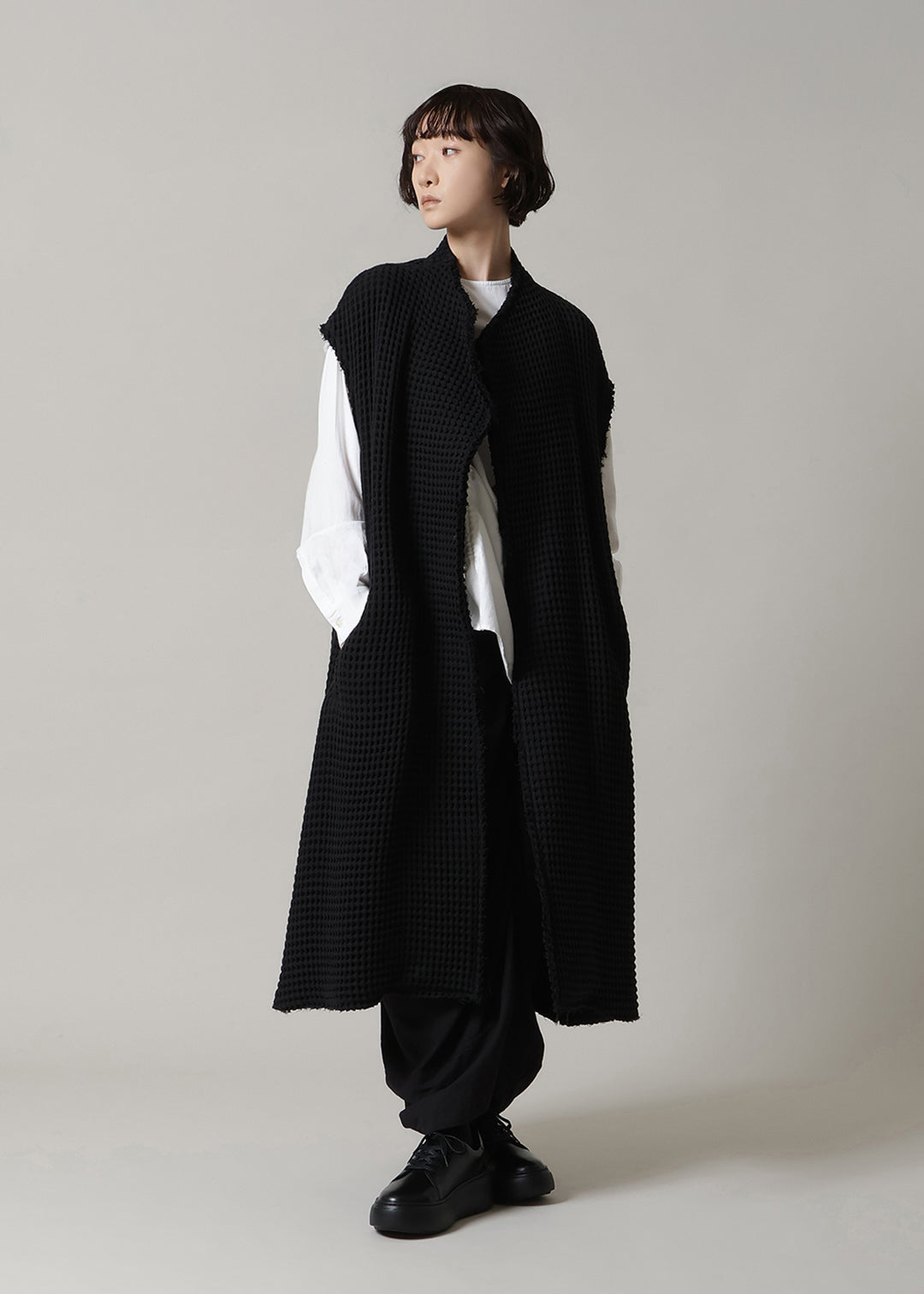 Yuragi Multi Gilet Waffle Gauze