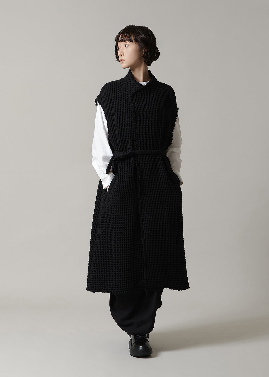 Yuragi Multi Gilet Waffle Gauze