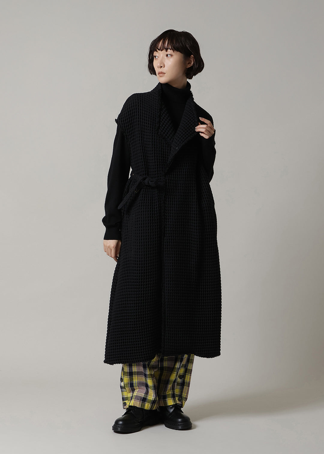 Yuragi Multi Gilet Waffle Gauze