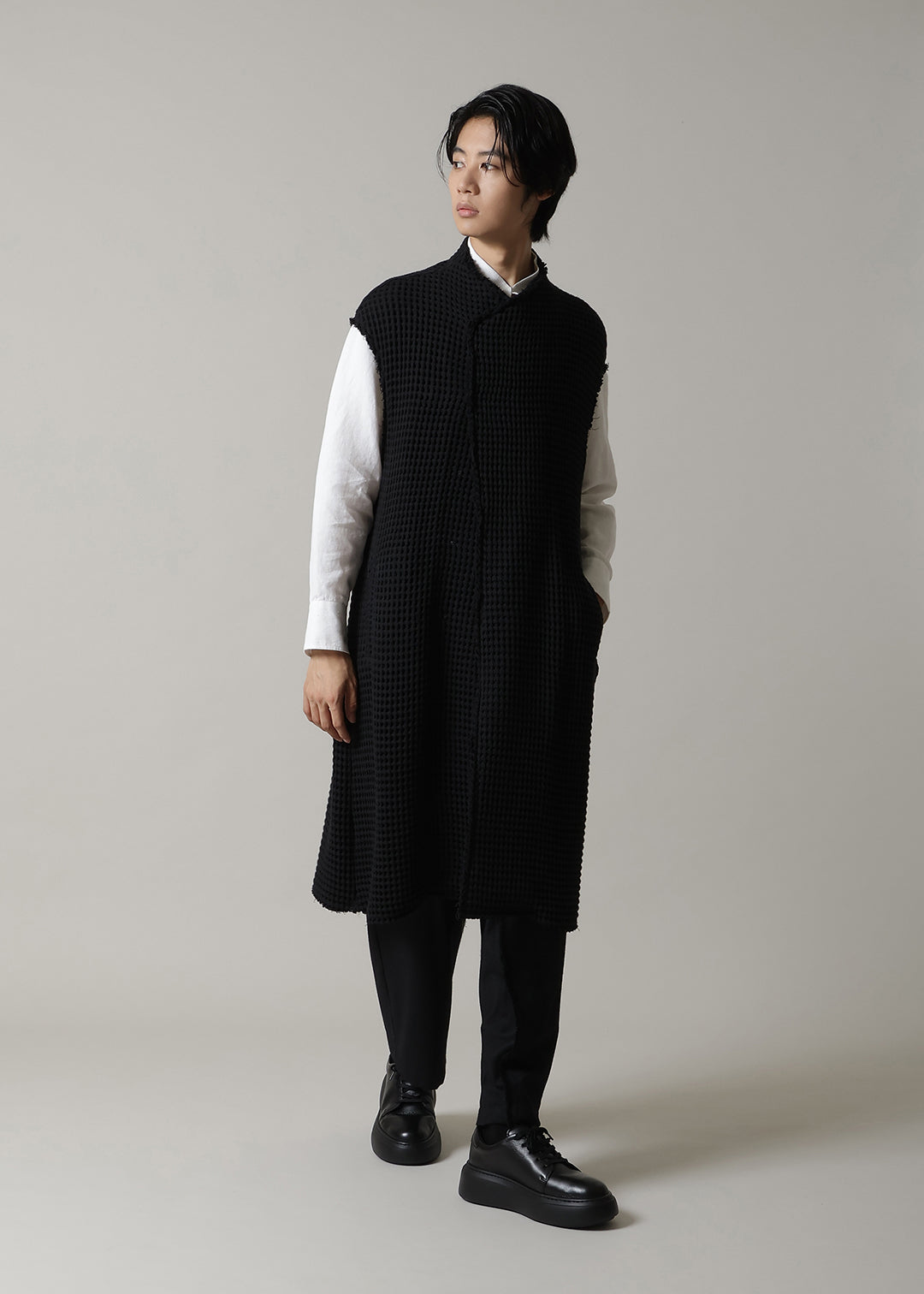 Yuragi Multi Gilet Waffle Gauze