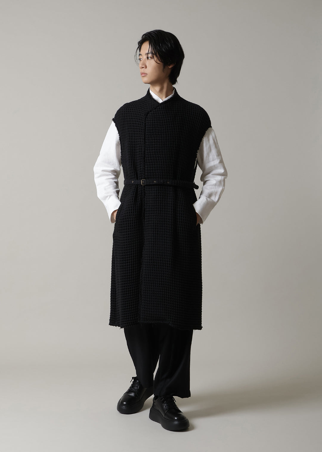 Yuragi Multi Gilet Waffle Gauze