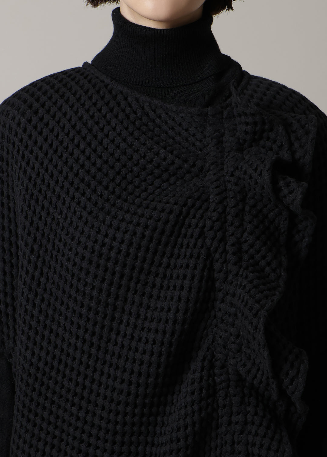 Rhythm Gather Frill OP Waffle Gauze