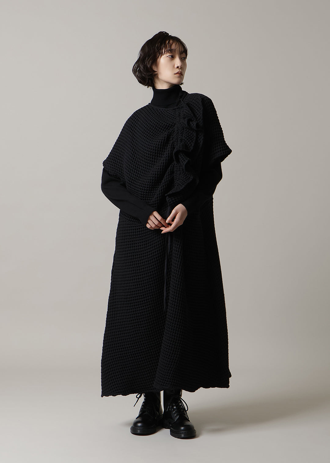 Rhythm Gather Frill OP Waffle Gauze