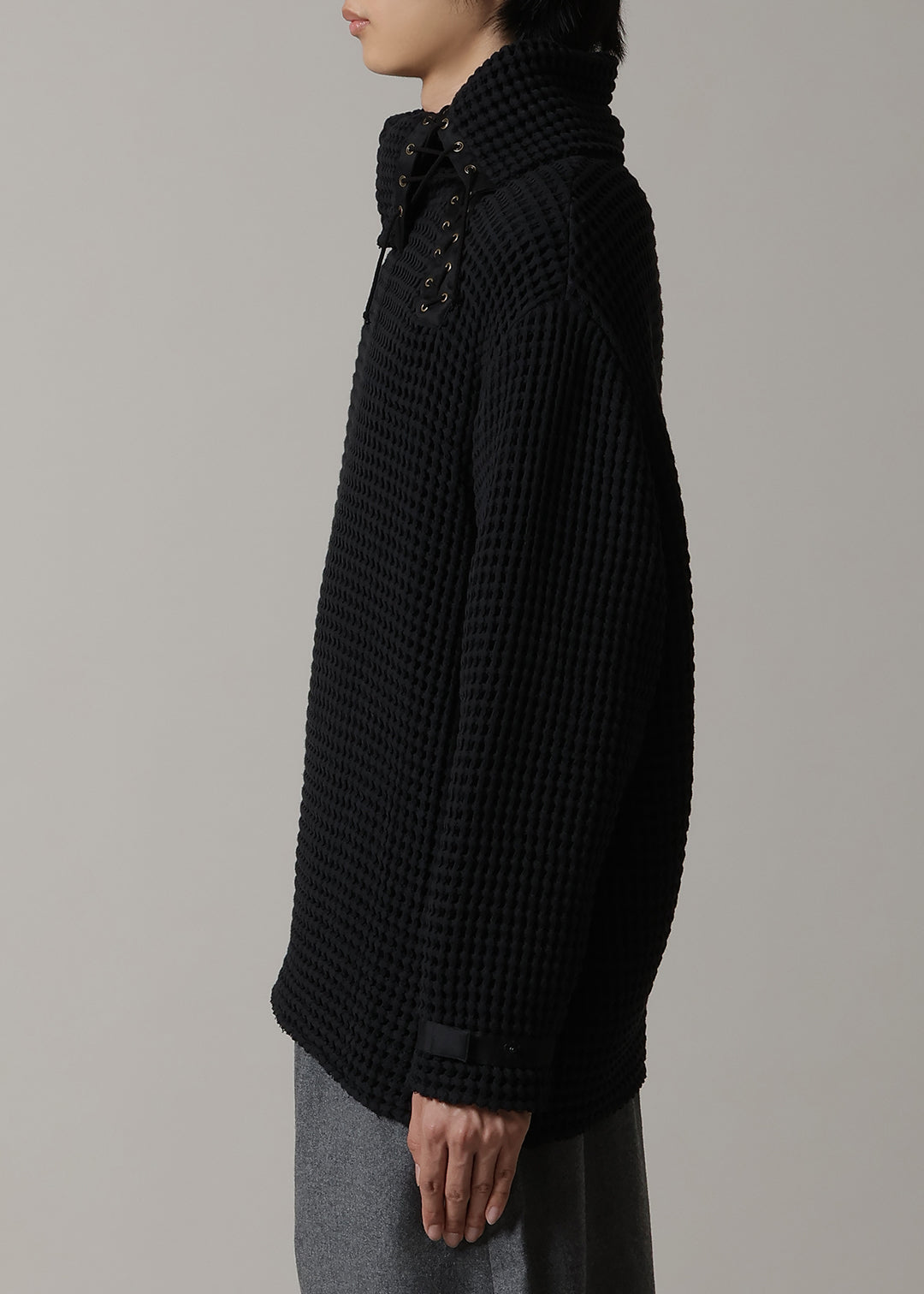 Matou Rolled Neck Tops Waffle Gauze