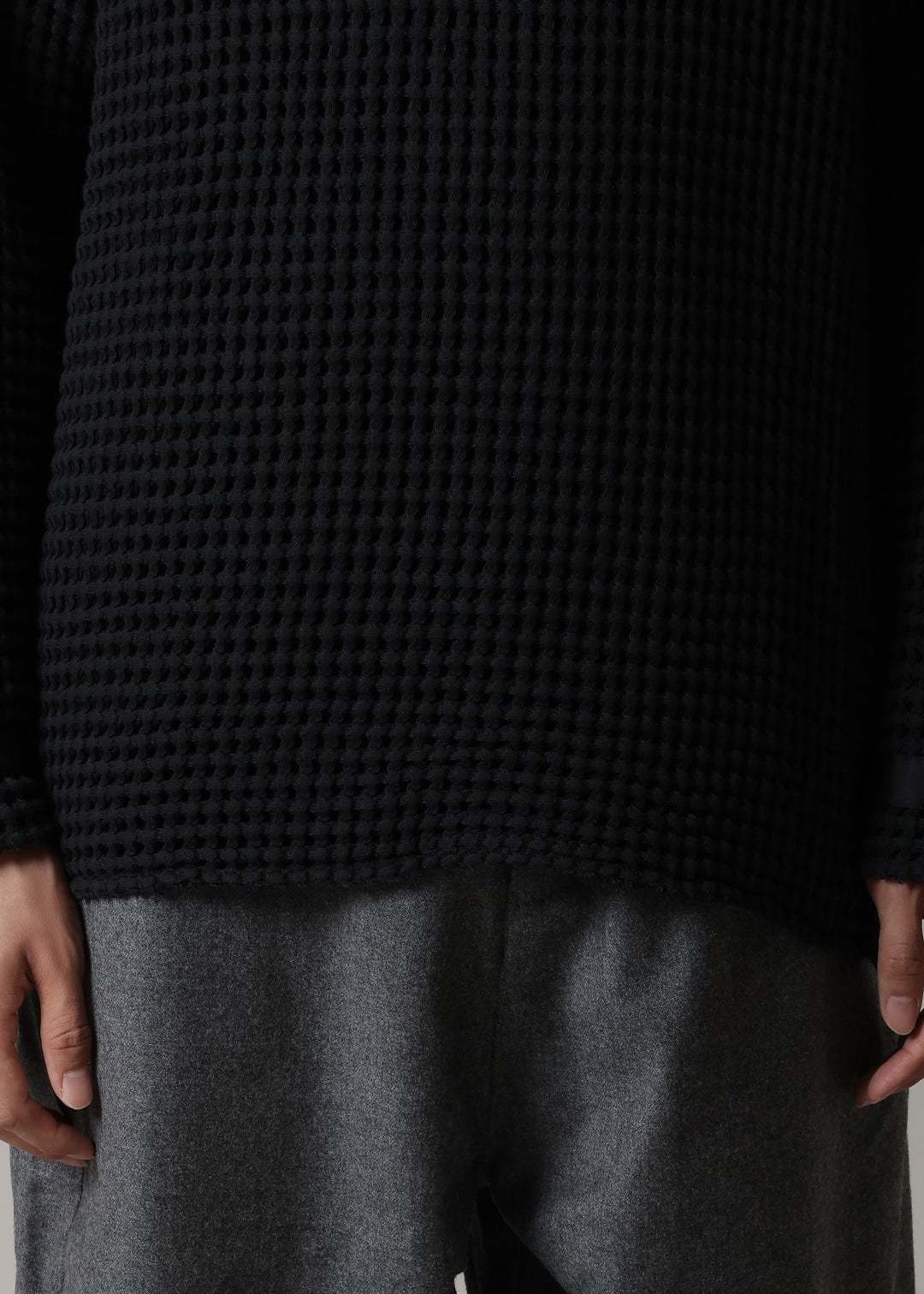 Matou Rolled Neck Tops Waffle Gauze