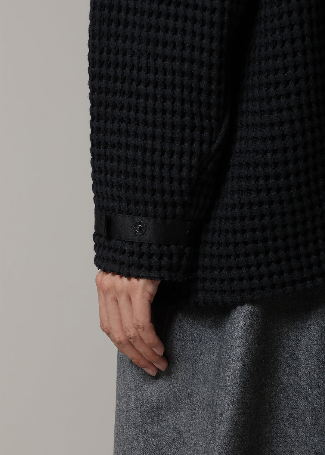 Matou Rolled Neck Tops Waffle Gauze