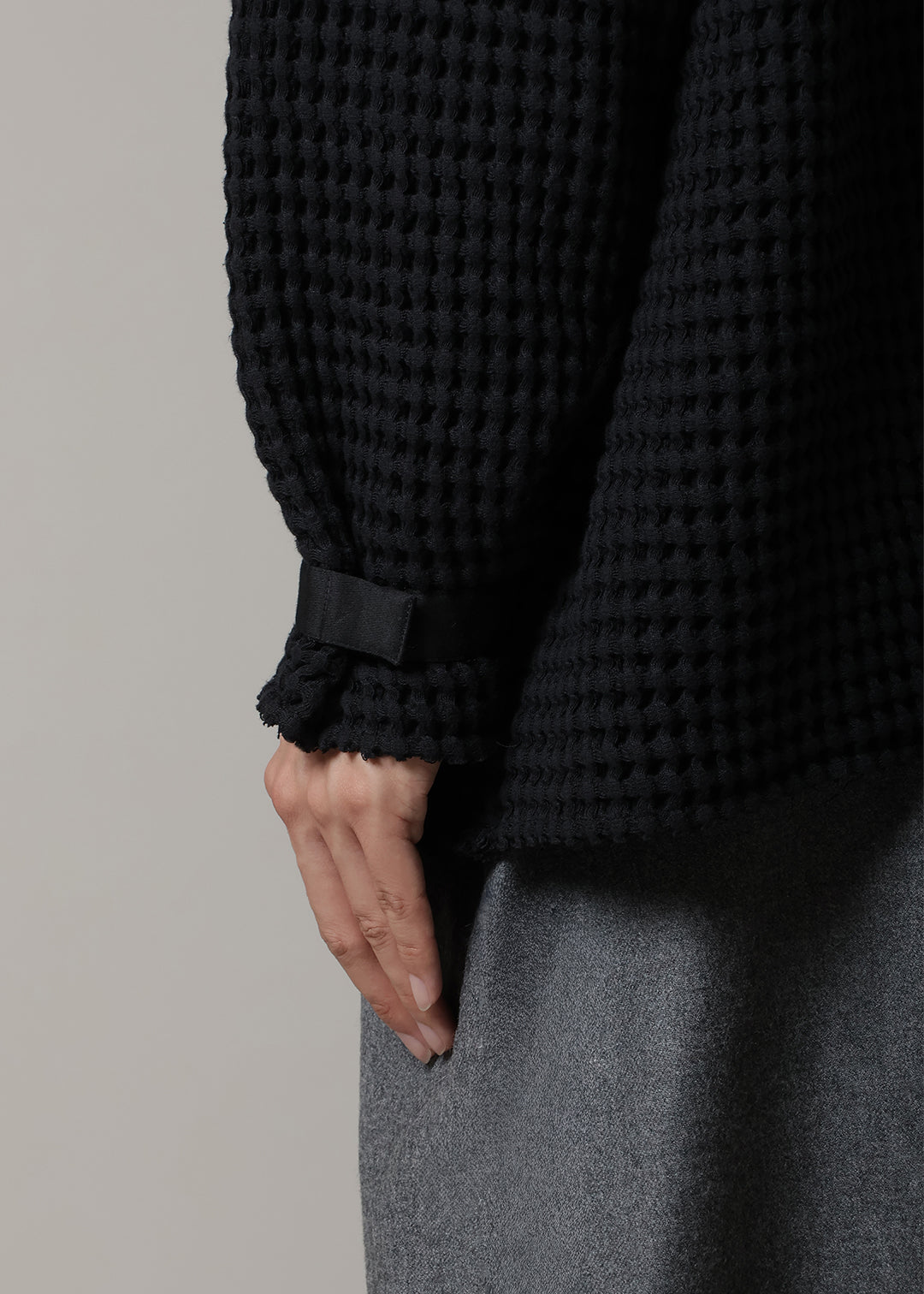 Matou Rolled Neck Tops Waffle Gauze