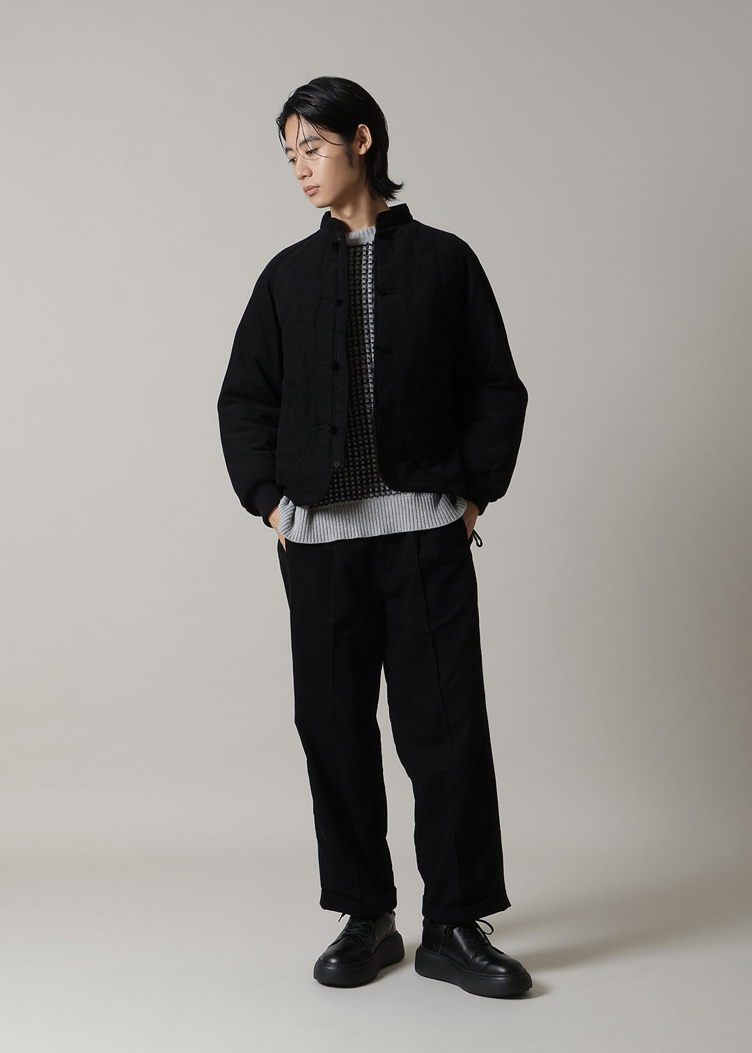 Xing Quilted China Blouson Corduroy