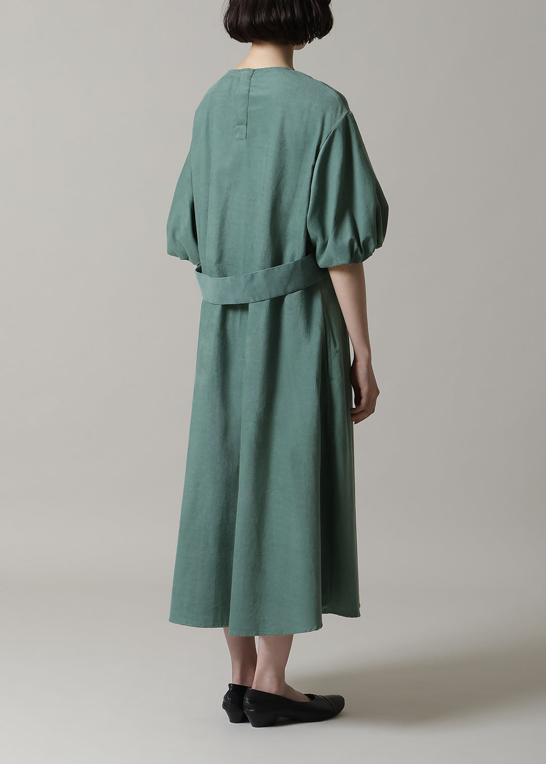 Xing Puff Sleeve One-piece Corduroy