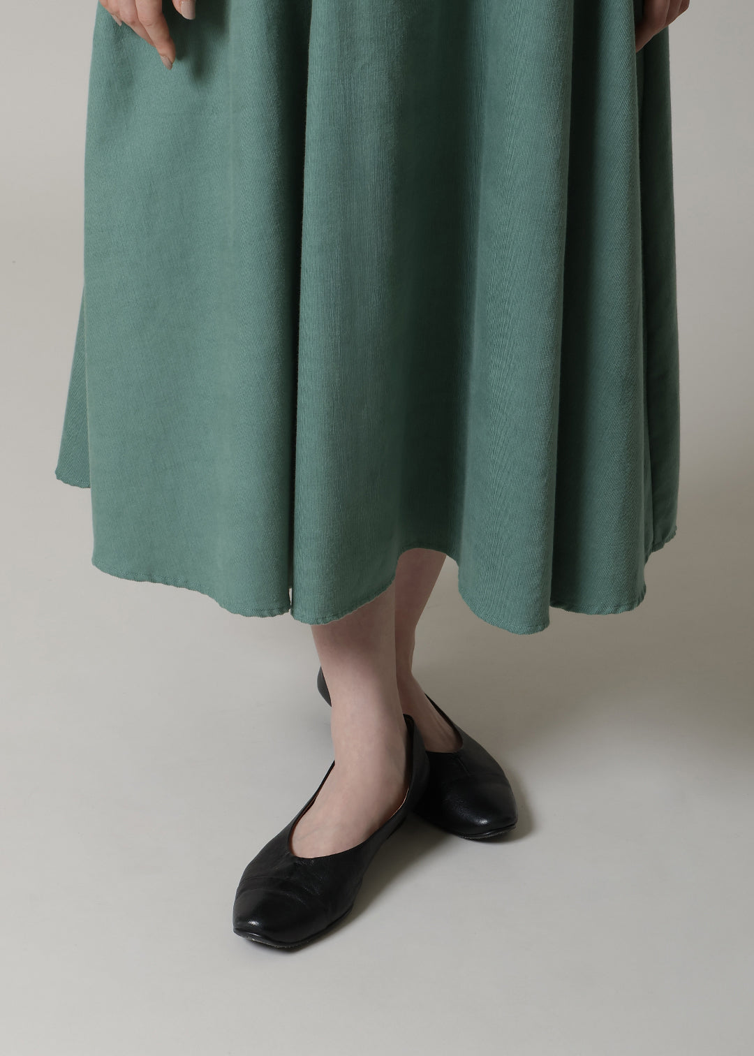 Xing Puff Sleeve One-piece Corduroy