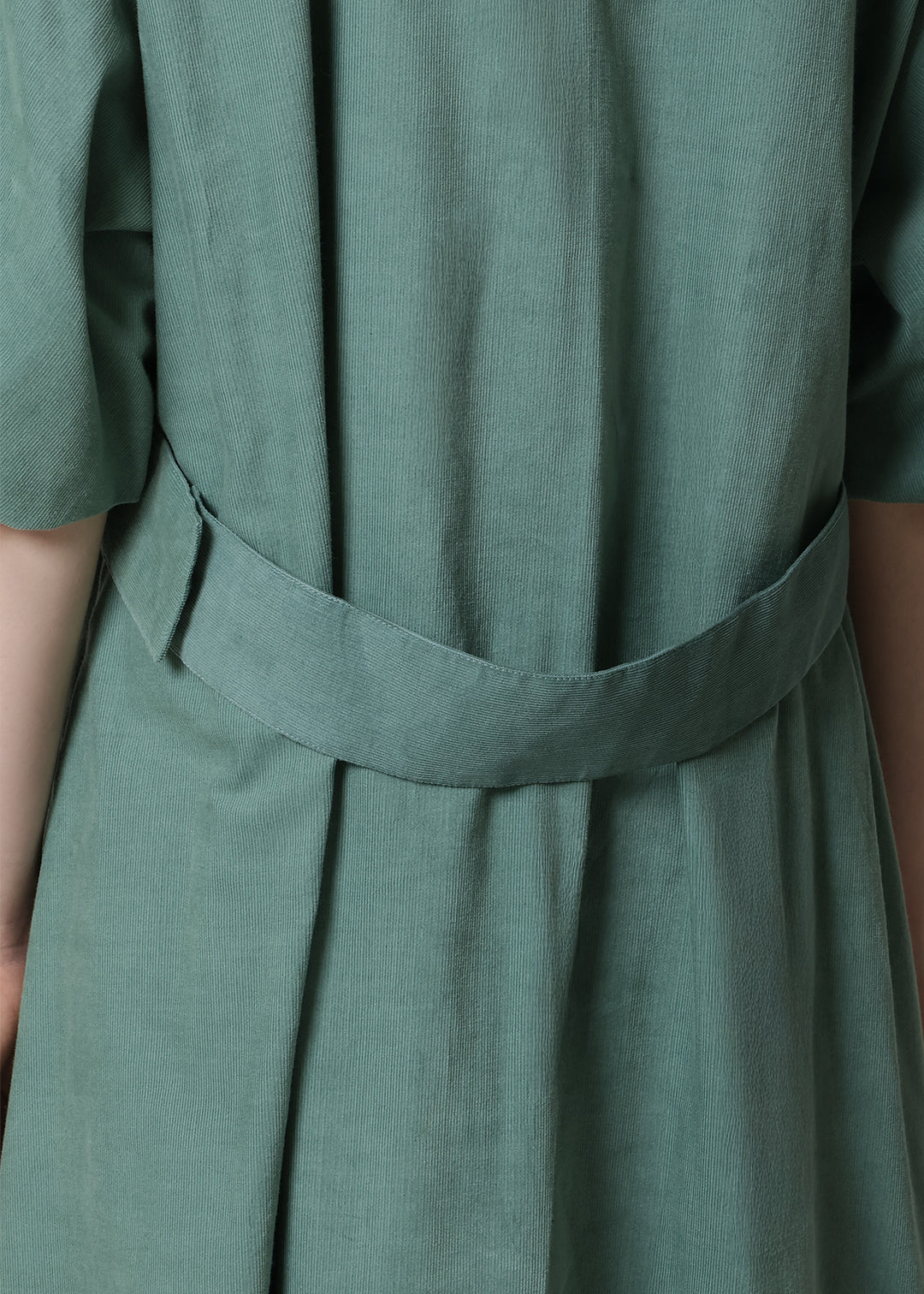 Xing Puff Sleeve One-piece Corduroy