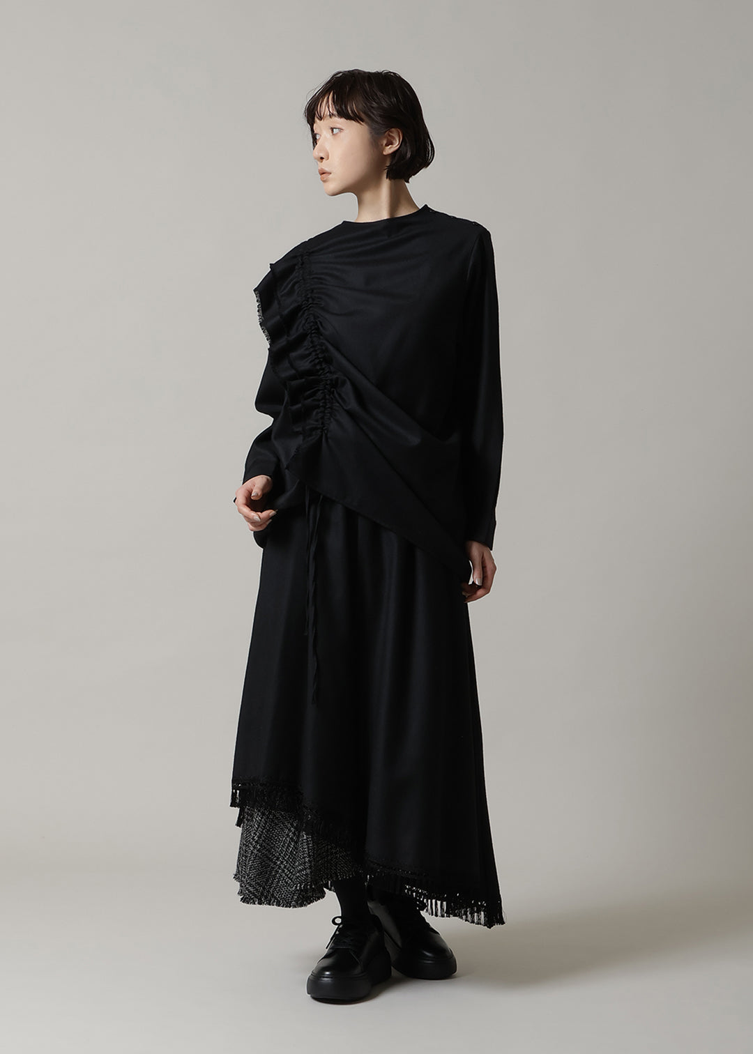 Rhythm Gather Frill Shirt Ornello