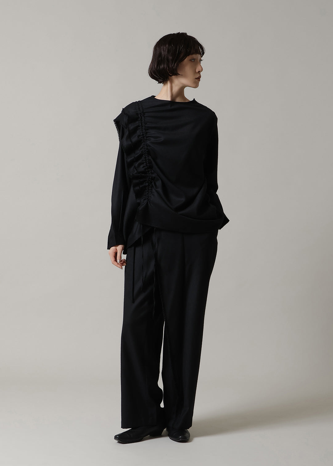 Rhythm Gather Frill Shirt Ornello