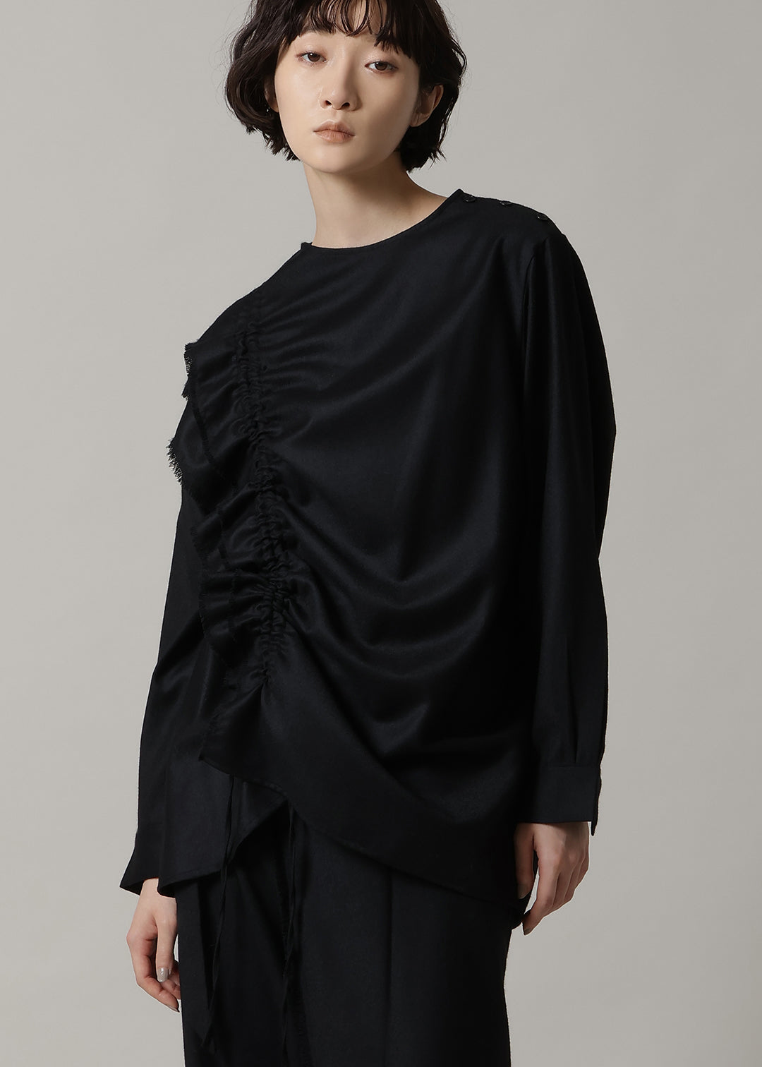 Rhythm Gather Frill Shirt Ornello