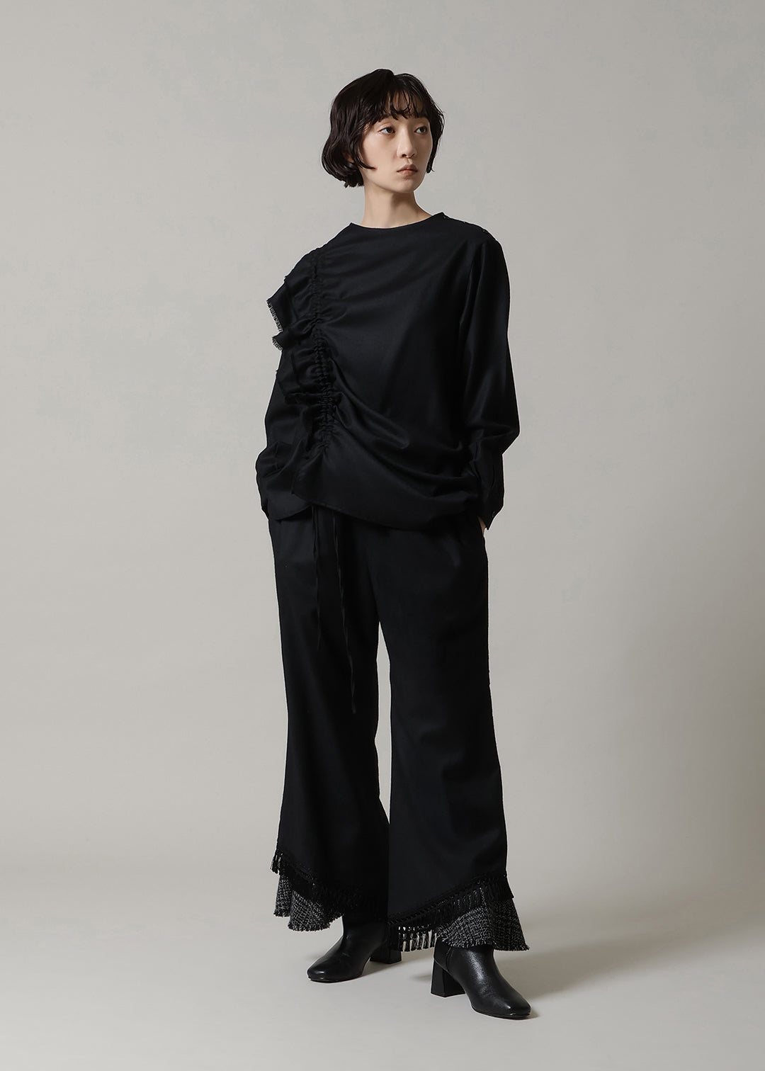 Yuragi Hem Fringe Pants Ornello