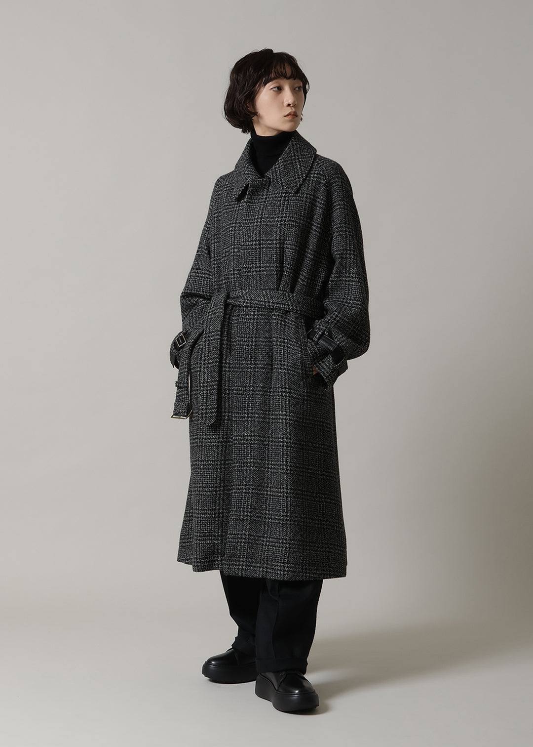 Kaname Trench Coat Modura check