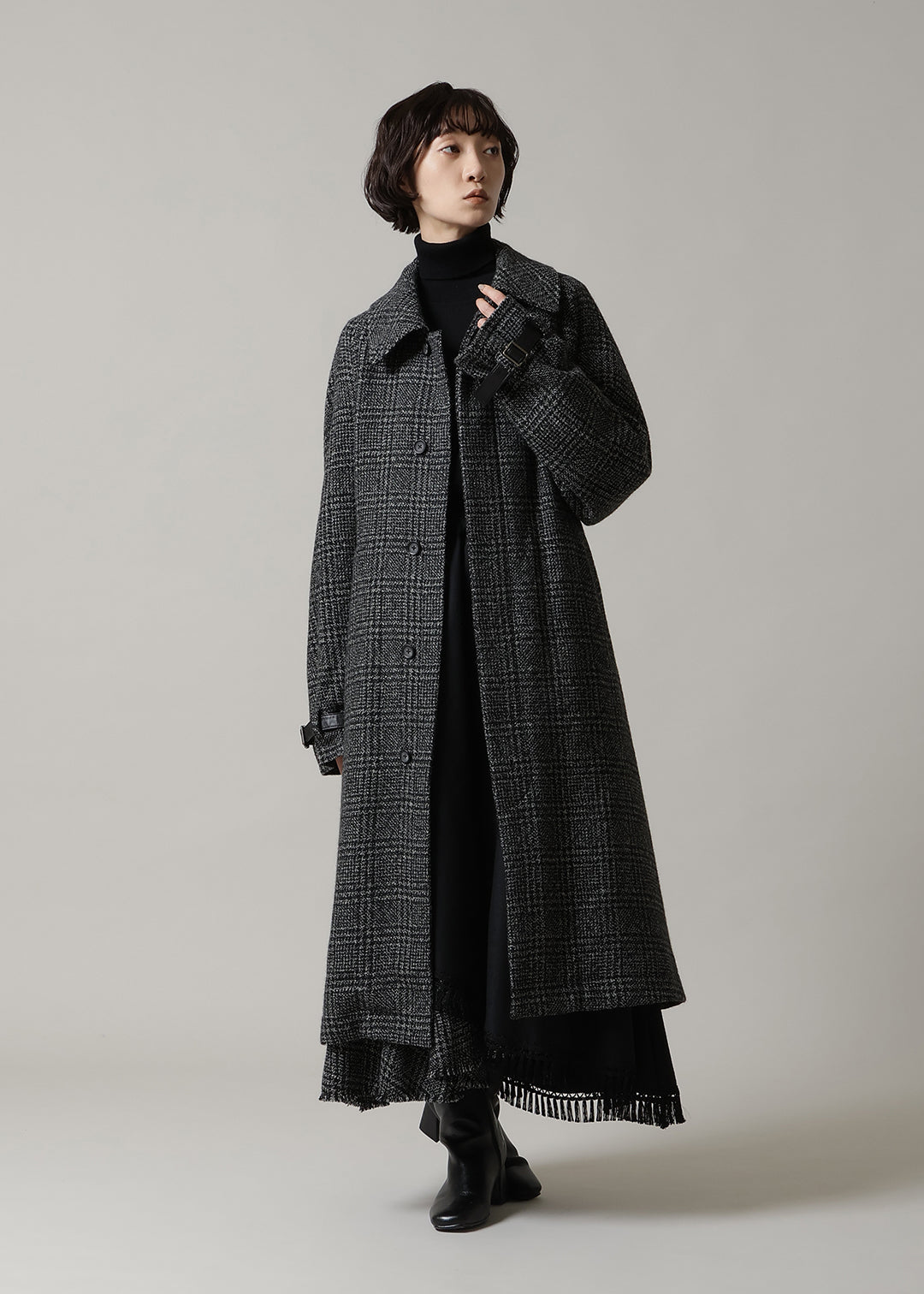 Kaname Trench Coat Modura check