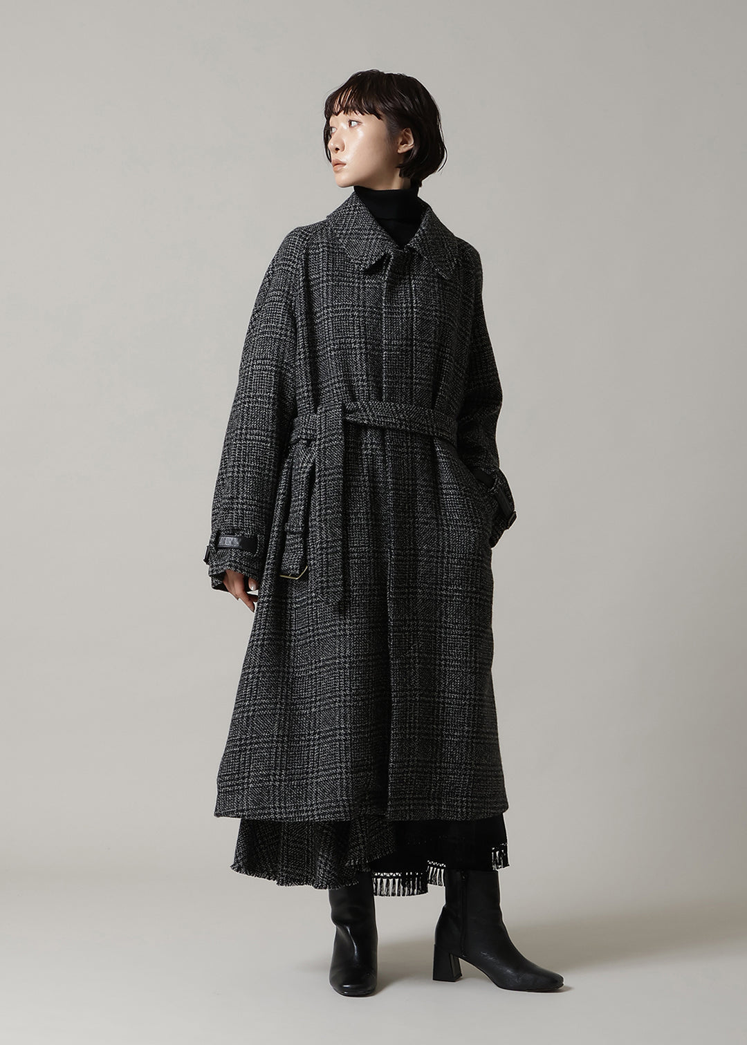 Kaname Trench Coat Modura check