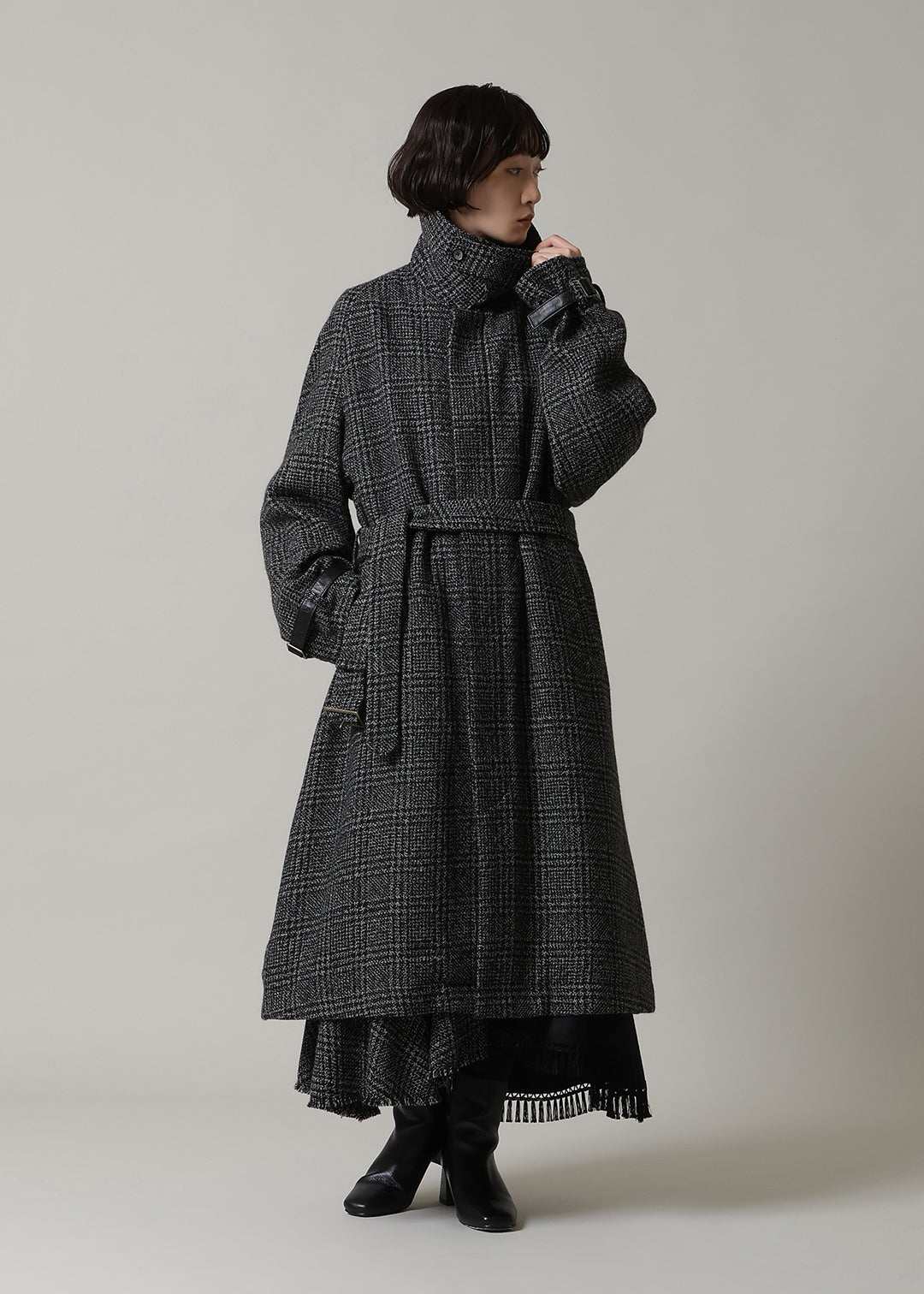 Kaname Trench Coat Modura check