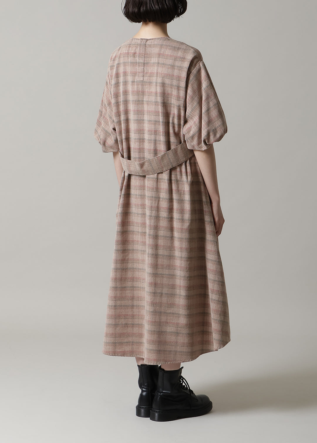 Xing Puff Sleeve One-piece Corduroy