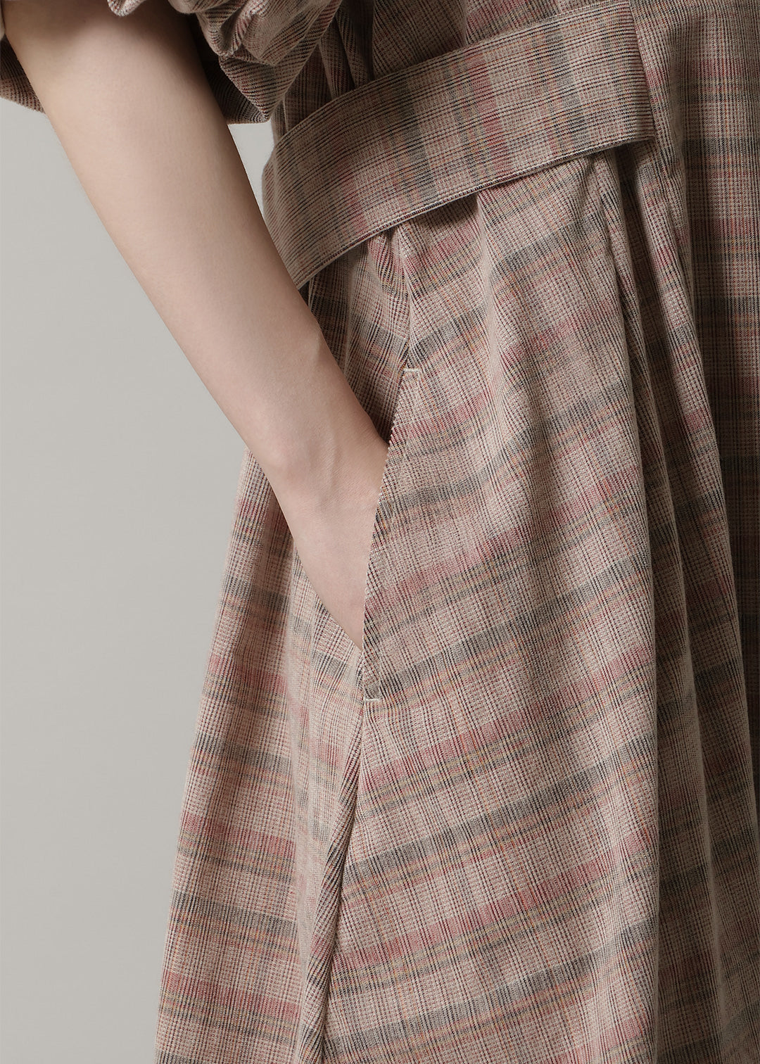 Xing Puff Sleeve One-piece Corduroy