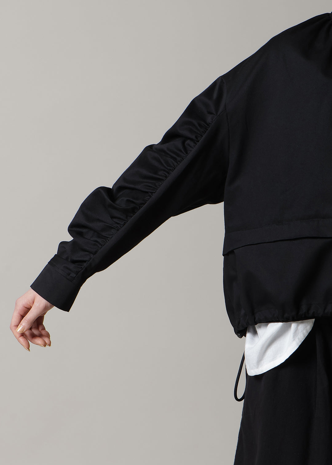 Rhythm Gathered Sleeve Jacket Chino