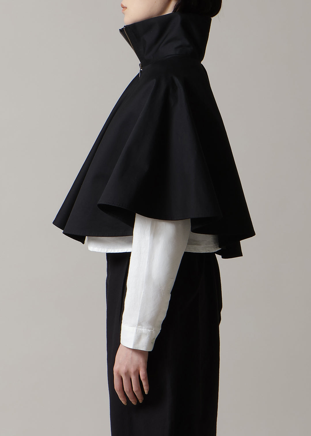 Sculpted Micro Poncho Cotton Chino