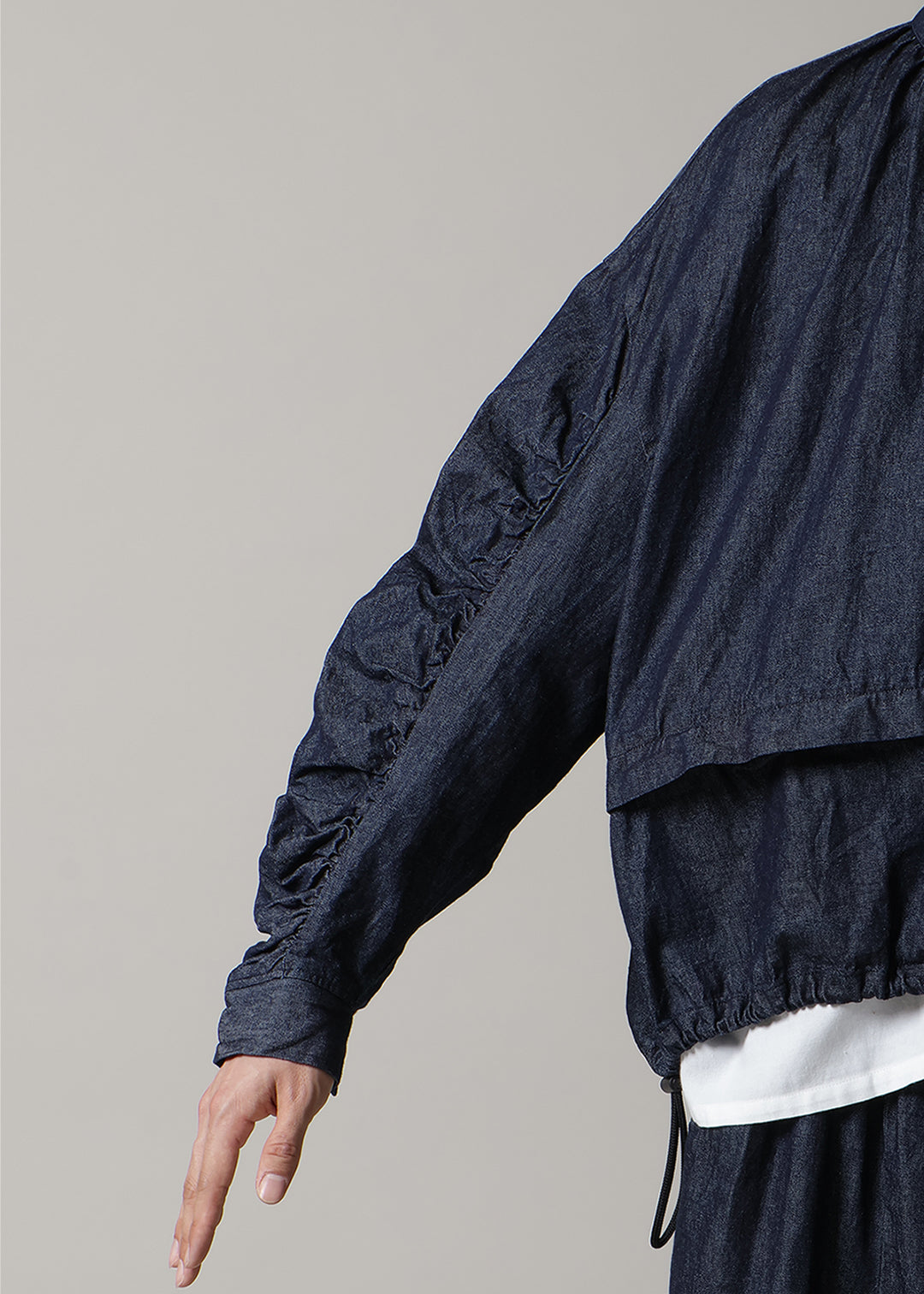 Rhythm Gathered Sleeve Jacket Denim