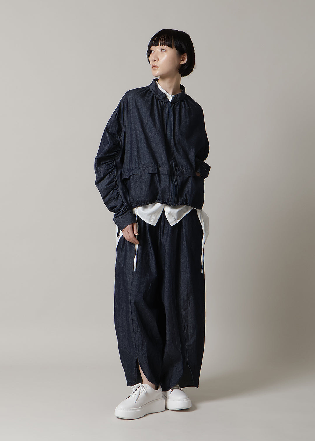 Rhythm Gathered Sleeve Jacket Denim