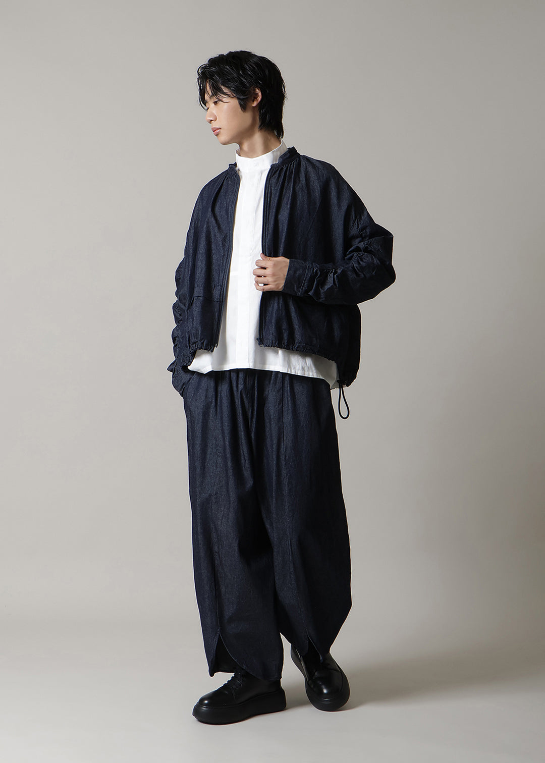 Rhythm Gathered Sleeve Jacket Denim