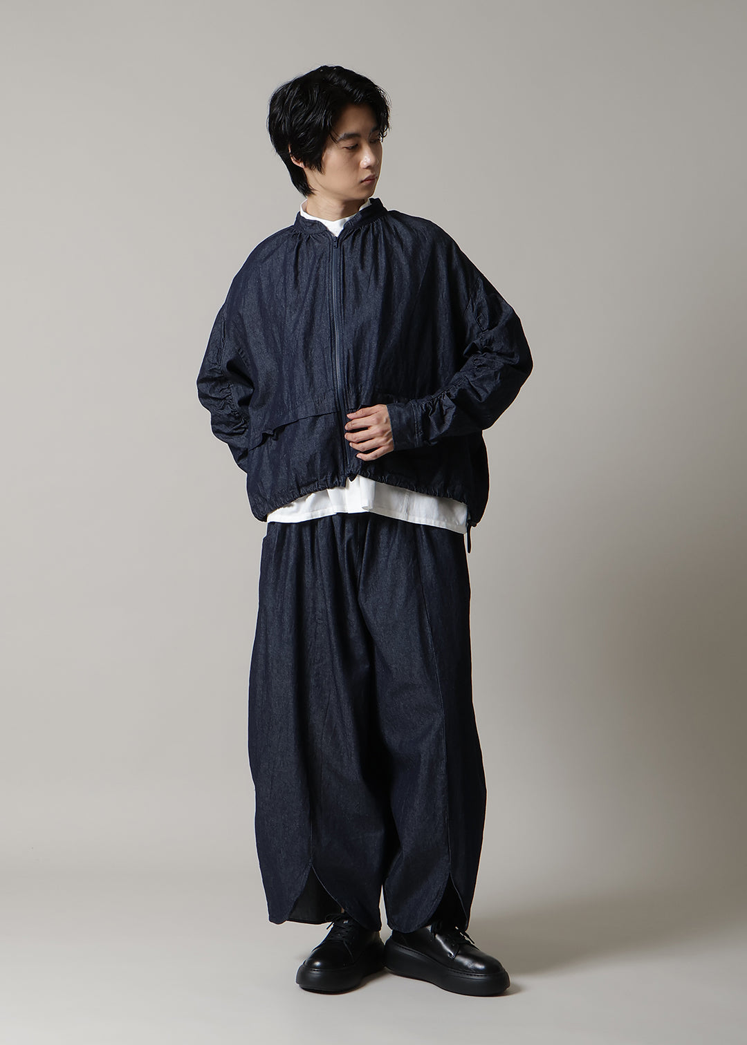 Rhythm Gathered Sleeve Jacket Denim